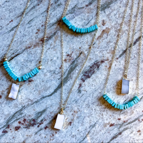 Druzy & Turquoise Necklace - Picture 8 of 13